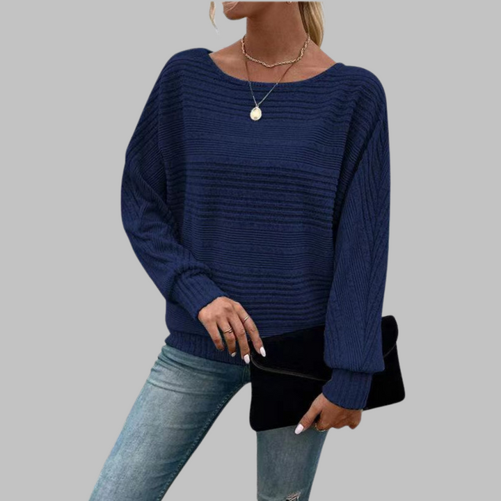 PERLITA™ - Casual Round Neck Long-Sleeve Top