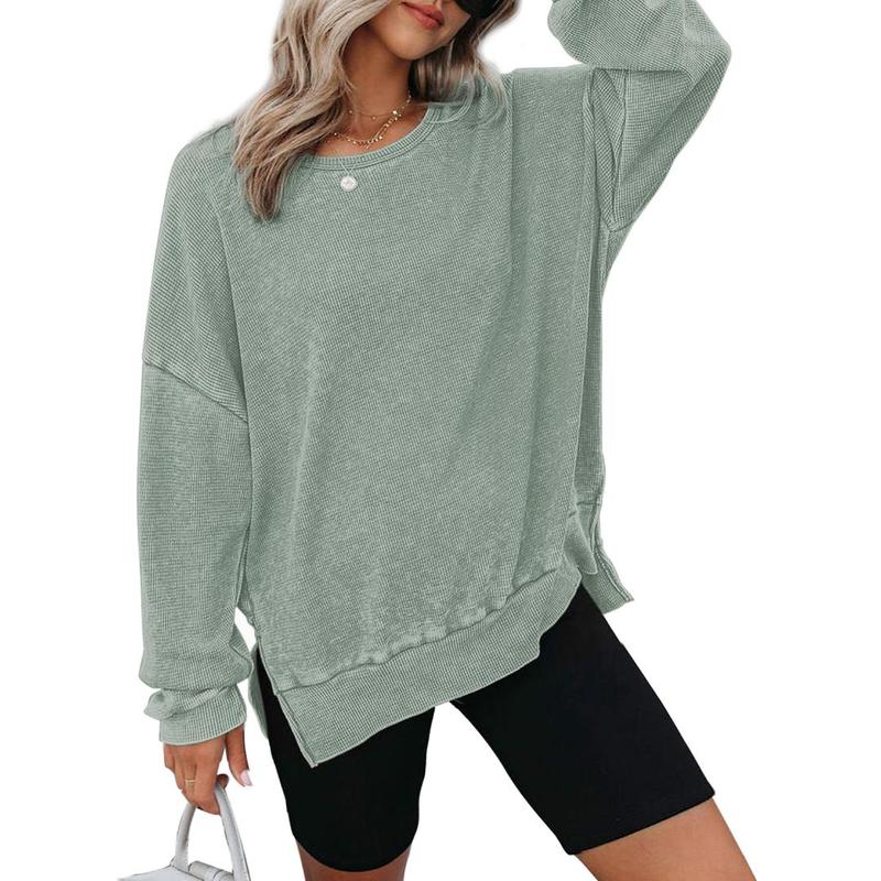 THALIENE™ - Casual Oversized Crewneck Long Sleeve Sweatshirt