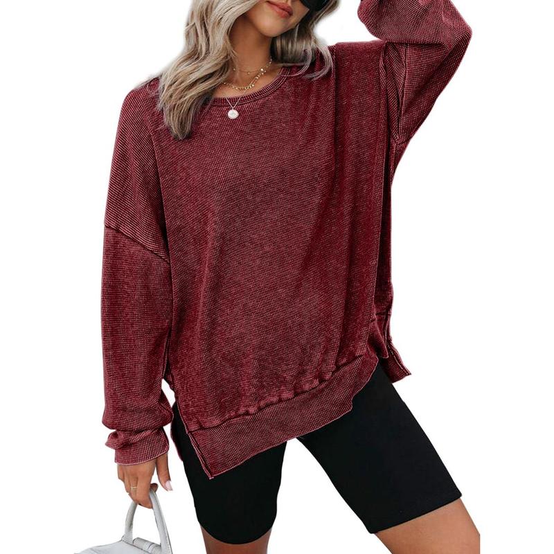 THALIENE™ - Casual Oversized Crewneck Long Sleeve Sweatshirt