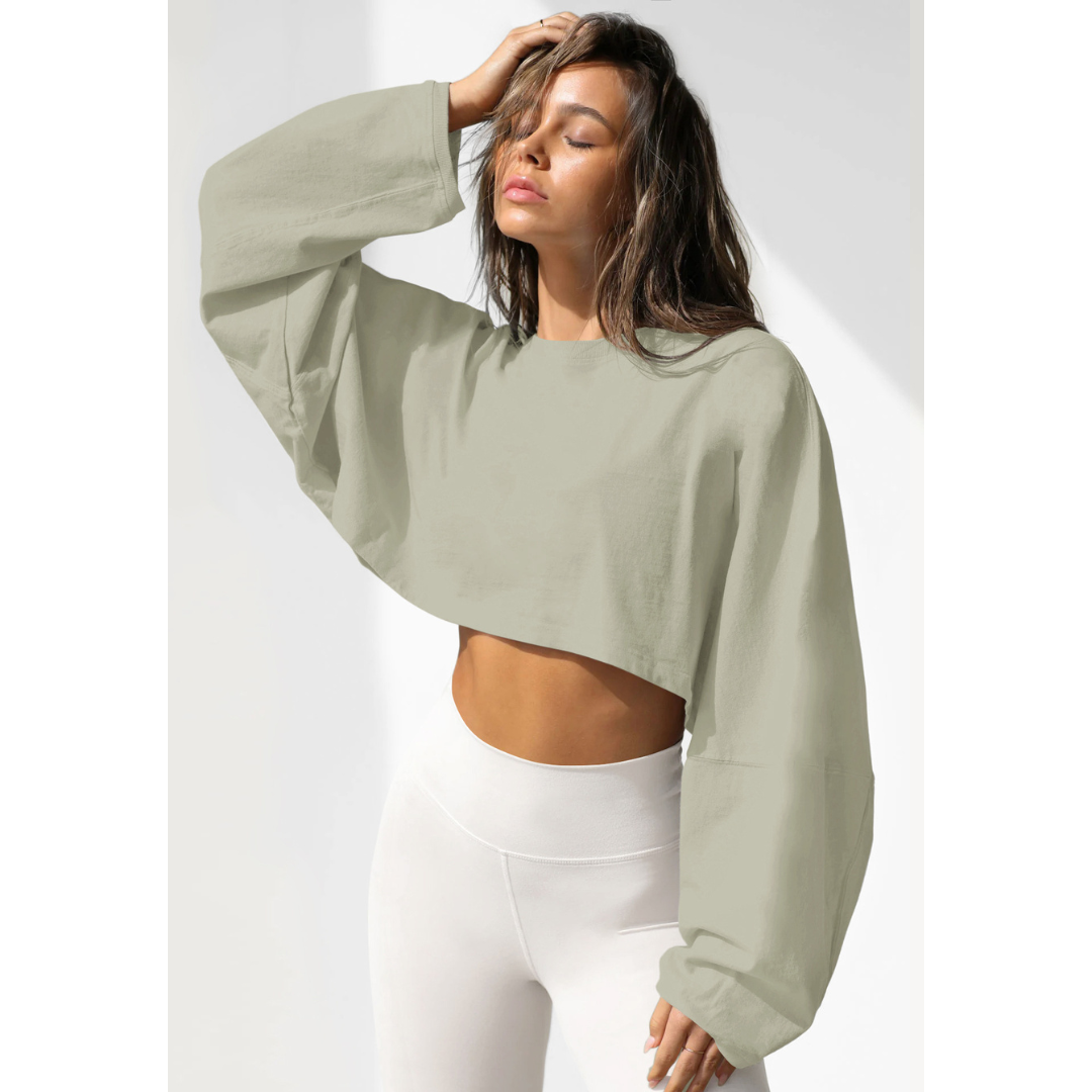 SKYE™ - Casual Cropped Pullover Sweatshirt