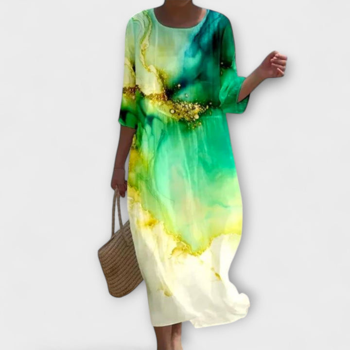 SHAE™ - Elegant Floral Maxi Dress
