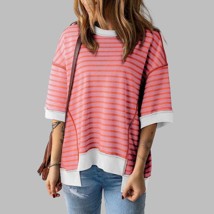 LORELEI™ - Casual Oversized Striped Pullover Top