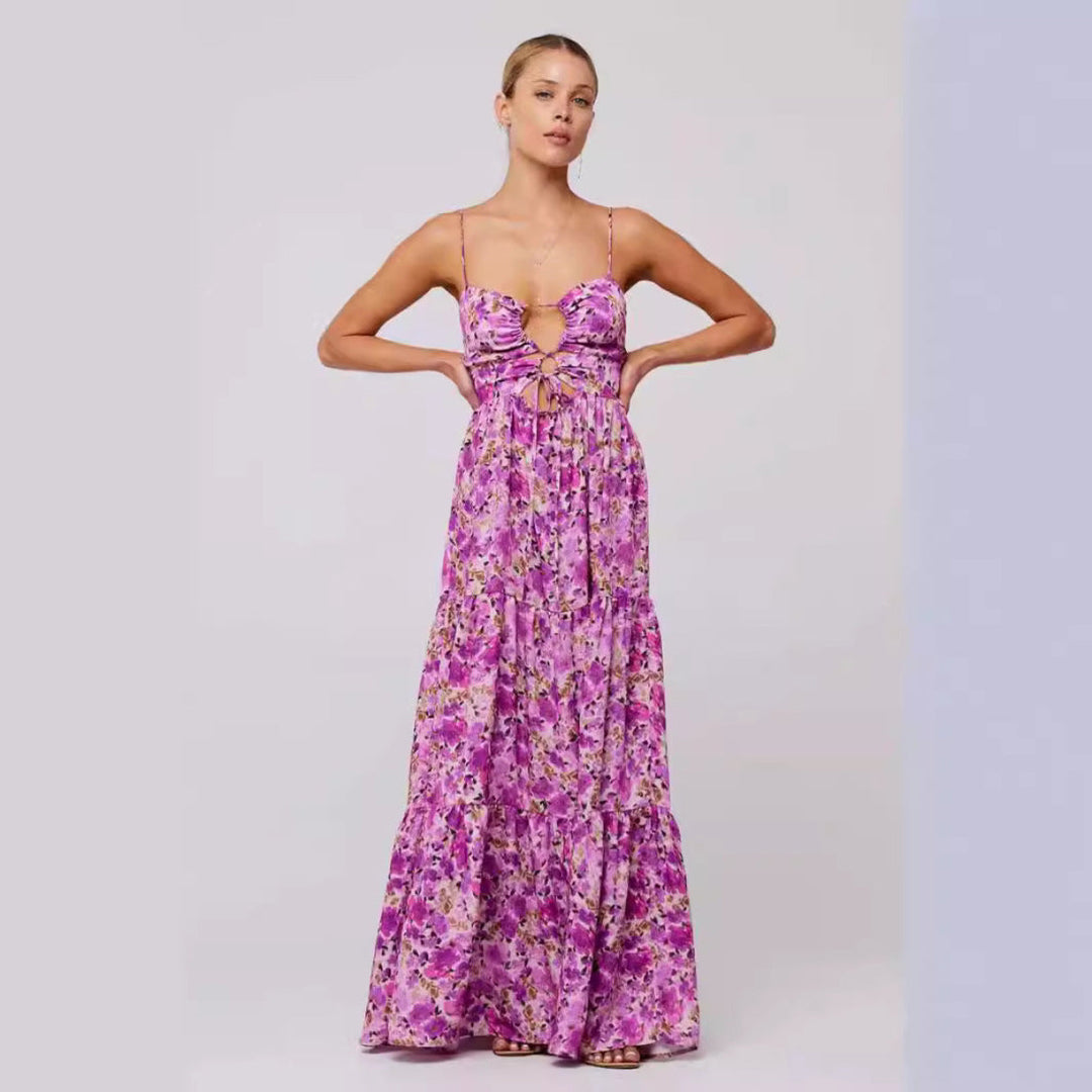 MARSHA™ - Chic Sleeveless Cross Tie-Up Front Summer Maxi Dress