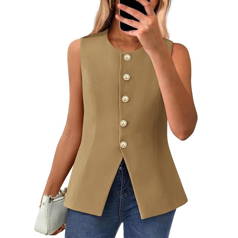 CORAZON™ – Chic Sleeveless Button-Down Vest